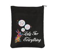 PLIT Funda de libro inspirada en Alice, regalo para fanáticos de Alicia, regalo de cuentos de hadas, regalo tarde para todo, protector de libro de conejo blanco (Late Everything BSblU)