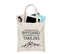 PLITI ACOTAR Acotar Velaris Gift Rhysand - Bolso de mano con texto en inglés "Looking For My Rhysand In A World Full Of Tamlins" ACOMAF, Tamlins Tgu completo, medium