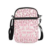 PLITI Axolotl Lover Gift Axolotl Mom Gift There's No Such Thing As Too Many Axolotls Crossbody Bag For Animal Lover, Muchos Axolotls Zcbagu, 8.26×5.7×0.78inches