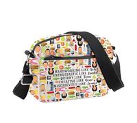 PLITI Bob's Family - Bolso cruzado inspirado en hamburguesas, regalo de Linda & Gene & Louise & Tina Fan Gift Burgers Family Fan Bag, Bob Family Cbu, 24.5*8*18 cm