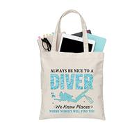 PLITI Bolsa de buceo, regalo para amantes del buceo, siempre sé agradable a un buceo, sabemos lugares donde nadie te encontrará, Bonito para bucear Tgu, medium