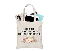 PLITI Bolsa de mano de recursos humanos, regalo de director de RR. HH. I Can't Fix Crazy But I Can Document It para regalo de gerente de RR. HH, In Hr Crazy Tgu, medium