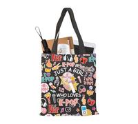 PLITI Bolsa de mano K-Pop Singer Merchandise Just A Gi-rl Who Loves K-Pop, bolsa de hombro para amantes de la música, regalo de drama coreano, Loves Kp Tgblu