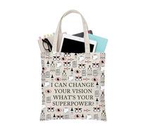 PLITI Bolsa de mano para optometrista, regalo de graduación, oftalmólogo, regalo de visión para cirujano ocular con texto en inglés "I Can Change Your Vision Eye Surgeon", Cambia tu visión Tgu, medium