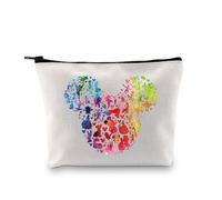 PLITI Bolsa de maquillaje con diseño de ratón de dibujos animados, regalo de viaje con temática de ratón, regalo de viaje de cuento de hadas, bolsa de cosméticos, Cartoon Mouse Bag2u, moda