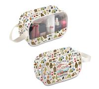 PLITI Bolsa de maquillaje de camping I'd Rather Be Camping bolsa de viaje Happy Camper Gift Campers Adventurers Outdoor Entusiasts Gift, Rather Camping Mbu, moda