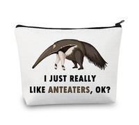 PLITI Bolsa de maquillaje de hormigas con texto en inglés "I Just Really Like Anteaters OK Wildlife Lover Gift Cute Anteaters Lover Gift Anteater Fan Gift, Al igual que Anteatersu, moda