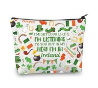 PLITI Bolsa de maquillaje de Irlanda, regalo de viaje de Irlanda, regalo de recuerdo de Irlanda, regalo de viaje a Irlanda, regalo para amantes de Irlanda, regalo de viaje a Irlanda, I Might Irelandu,