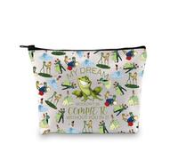 PLITI Bolsa de maquillaje de princesa rana con texto en inglés "My Dream Wouldn't Be Complete Without You in It", regalo de princesa Tiana, Bagu completo Dream, moda
