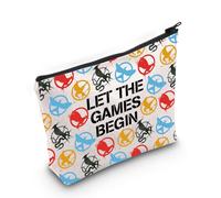 PLITI Bolsa de maquillaje inspirada en la película Hunger Series para fanáticos de Hunger Series Let The Games Begin Songbirds and Snakes, Games Begin Bagu, moda