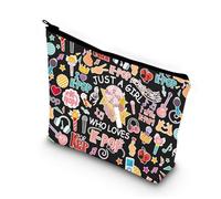 PLITI Bolsa de maquillaje K-Pop Singer Merchandise Gifts Just A Girl Who Loves K-Pop Gifts for K-Pop Music Fan K-Pop Team Gift, Just Loves K-pop Blu, moda