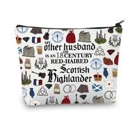 PLITI Bolsa de maquillaje Outlander My Other Husband is an XVIII Haired Scottish Highlander Sassenach Gift, Otros Husbandu, moda