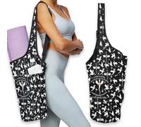 PLITI Bolsa para esterilla de yoga con cita inspiradora I Will Not Die Today, bolsa de yoga duradera para mujer, fitness, pilates, viajes (No die Today Mat BagU)