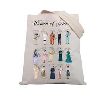 PLITI Bolsa Tote de Mujer de Ciencia, Regalo Temático de Ciencia, Empoderamiento para Mujeres, Feminismo, Científico, Profesor, Science Women Tgu, Mediano