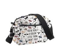 PLITI Bolso cruzado de cuarta ala con texto en inglés "You're Really A Violent Little Thing Dragon Rider", regalo para fanáticos de Xaden Riorson, bolsa de hombro de viaje, Violent Thing Cbu, 24.5*8