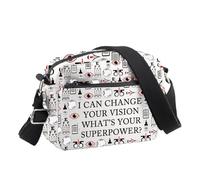 PLITI Bolso cruzado de optometría para optometrista, regalo de graduación, oftalmólogo, regalo para cirujano ocular, Can Your Visionn Cbu, 24.5*8*18 cm