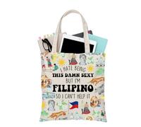 PLITI Bolso de mano filipino I Hate Being This Damn Sexy But I'm Filipino So I Can't Help It Filipino Vacation Trip Bag, Soy filipino Tgu