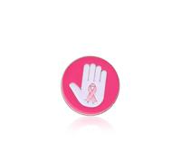 PLITI Broche de cinta rosa esmaltada para concienciación sobre el cáncer de mama, cinta rosa, esperanza y amor, broches para después de la mastectomía, Medio, Acero inoxidable