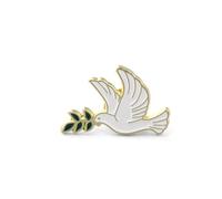 PLITI Broche de paloma del Espíritu Santo, regalo para amantes de las palomas, regalo de observación de aves, regalo de paloma de paz para amigos, Medio, Acero inoxidable