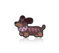 PLITI Broche de perro salchicha para el dueño del perro salchicha, regalo para mamá, perros salchicha, regalo, Medio, Acero inoxidable