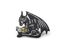 PLITI Broche esmaltado con diseño de dragón para fanáticos de 4ª ala para fanáticos de la cuarta ala para amantes de los libros de fantasía, Medium, Acero inoxidable