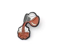 PLITI Broche esmaltado para amantes del café, regalo de barista, para entusiastas del café con leche, regalos para amantes del café con leche, regalos temáticos de café, Medium, Acero inoxidable