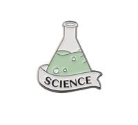 PLITI Broche para científicos, biología, química, regalo de graduación científica, regalo de ciencia, vaso de precipitados para amantes de la tecnología de laboratorio, Medium, Acero inoxidable