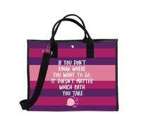 PLITI Cheshire Cat Tote Bag - Bolsa de viaje para fanáticos de los gatos de Cheshire, Path You Take Teu, medium