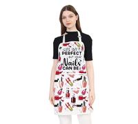 PLITI Delantal de técnico de uñas con bolsillos Life Isn't Perfect But Your Nails Can Be Nail Artist, Uñas perfectas APU, M