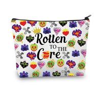 PLITI Descendants - Bolsa de maquillaje para fanáticos de los descendientes, regalo para fanáticos de Rotten to The Core, bolsa con cremallera para fanáticos de la reina malvada, regalo para amantes