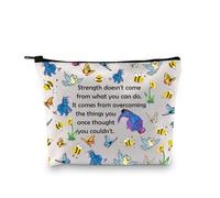 PLITI Divertido regalo de Eeyore Strength Doesn't Come from What You Can Do - Bolsa de maquillaje con cita de Eeyore, Strength Come Bagu, moda
