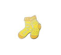 PLITI Divertido regalo de enfermera, regalo de humor médico, regalo con texto en inglés "Please Don't Fall For Me", color amarillo, Medium, Acero inoxidable