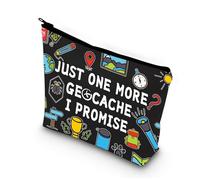 PLITI Divertido regalo de geocaching para Geocacher Gift Just One More Geocache I Promise Bolsa de maquillaje para amantes del aire libre bolsa de viaje, Más Geocache Blu, moda