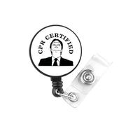 PLITI Divertido regalo de programa de televisión para oficina, regalo de Dwight, certificado por RCP, soporte de identificación de enfermera para amantes de los programas de televisión de comedia