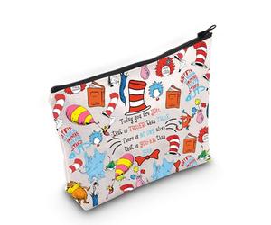 PLITI Dr Seuss Gift Cat in The Hat Gift Today You That is Truer Than True Seussical - Bolsa de maquillaje musical, Truer Than True Bagu, moda
