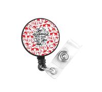 PLITI DST Sorority Gift - Carrete de insignia de enfermera para hermana de hermandad de hermandad con texto en inglés "She Believed She Could So She Did"