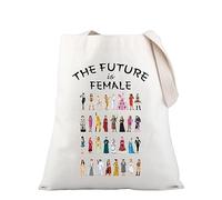 PLITI Feminist Gifts - Bolsa de mano para mujer, regalo de empoderamiento con texto en inglés "The Future Is Femeninist", de lona, bolsa de hombro, regalo de feminismo, Femenino Future Tgu, medium
