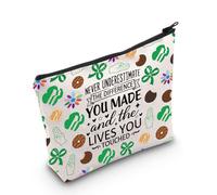 PLITI Girl Scout Gift Never Underestimate The Difference You Made and The Lives You Touched - Bolsa de maquillaje para mamá exploradora, Touched Scout Bagu, moda