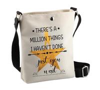 PLITI Hamilton Broadway Musical Gift There's A Million Things I Haven't Done Just You Wait - Bolso cruzado musical, Million Things Cbagu, 8×7.5×1.8inches