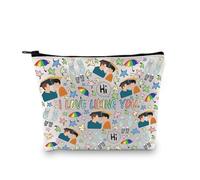 PLITI Heartstopper Gift Nick and Charlie Gift I Love Liking You LGBTQ - Bolsa de maquillaje con cremallera para parejas LGBT Pride Gift, Liking You Bagu, moda