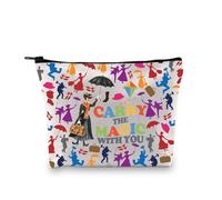 PLITI Mary Poppins - Bolsa de maquillaje inspirada en Poppins para amantes de la música, Carry Magic Bagu, moda