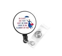 PLITI Mary Poppins Gift in Every Job That Must Be Done There is an Element of Fun Doctor Badge Reel for Mary Poppins Fans (Every Job BadgeU)