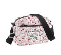 PLITI Midwest Princess Gifts - Bolso cruzado inspirado en la música de cantante I'm Working Late Cause I'm A Reader Western Cowgirl Gift, Cbu de trabajo tarde, 24.5*8*18 cm