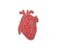 PLITI Pin de esmalte cardíaco, regalo de anatomía, cardiología, regalo de anatomía, cardiólogo, regalo de médico de cardiología, regalo de graduación, Medium, Acero inoxidable