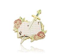 PLITI Pin esmaltado de The Cruel Prince Bookish Gift The Cruel Prince Inspired Gifts Fantasy Book Lover Gift Jude and Cardan Gifts, Medium, Acero inoxidable