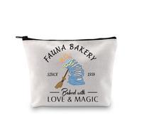 PLITI Princesa Aurora Gifts Fairy Madrina Gift Fairy Cake Gift Fauna Bakery Shop Baked with Love and Magic Makeup Bag, Bagu horneado desde 1959, moda