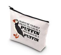 PLITI Puffins Gifts Puffin Bird Lover Gift Always Be Yourself Unless You Can Be A Puffin Then Always Be A Puffin - Bolsa de maquillaje, Puede ser frailecillo, Campestre