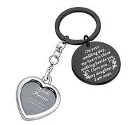 PLITI Ramo de novia con foto para miembros de la familia, pieza de recuerdo perdido, ramo conmemorativo de boda, regalo conmemorativo para mamá/papá, novia, regalo de boda, Metal, Acero inoxidable