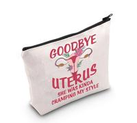 PLITI Regalo de histerectomía, regalo de recuperación de histerectomía, regalo de despedida del útero She was Kinda Cramping My Style Uterus, bolsa de maquillaje para mujer, Goodbye Uterus Bagu, moda