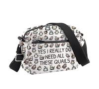 PLITI Regalo para amantes de los pájaros, regalo para amantes de los pájaros, con texto en inglés "Yes I Really Do Need All These Codorny", bolsa cruzada, regalo para observadores de aves, Estas